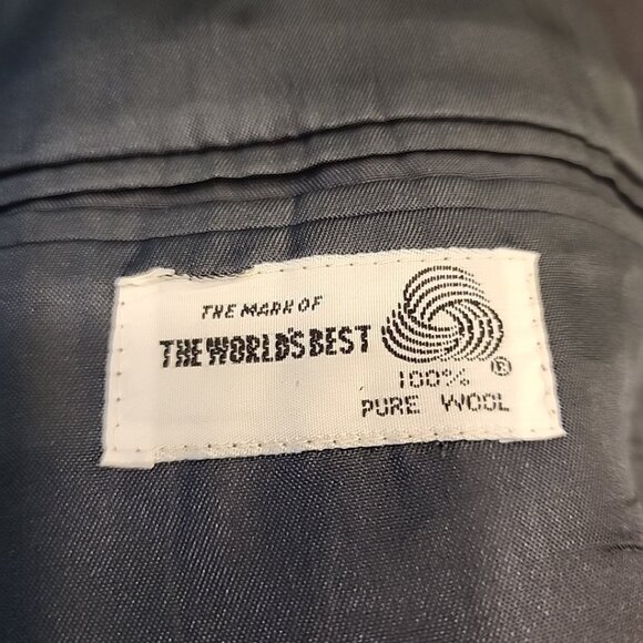 Arnold Palmer Executive Blazer Suit Jacket Navy Blue Gold Button Men's 48R Wool - Picture 11 of 11